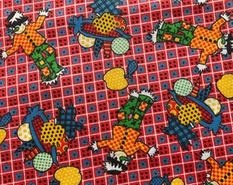 s-184 Tela vintage Espantapájaros y Frutas años 90 21”x 24”