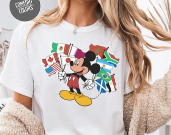 Disney Soccer Cup 2026 Shirt Mickey Mouse Country Flags Comfort Colors Soccer Jersey Tank Top National Team Tee Disneyland Soccer Fan Shirts