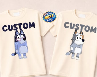 Blue Dog Grandma and Grandpa Shirt Personalized Blue Dog Papa Tee Blue Dog Nana Tshirt Blue Family Shirts Blue Dog Long Sleeve Disney