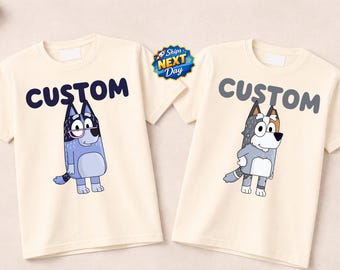 Blue Dog Grandma and Grandpa Shirt Personalized Blue Dog Papa Tee Blue Dog Nana Tshirt Blue Family Shirts Blue Dog Long Sleeve Disney