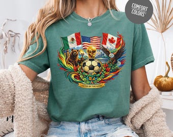 Soccer Cup 2026 Tee Comfort Colors Soccer Jersey Tank Top Summer National Cup Shirt Unisex 2026 Nations Tournament Shirt Soccer Fan Shirts