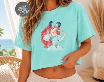 Watercolor Princess Shirt, Magical Theme Park Vacation Tee, Comfort Colors Boxy Tee, Unisex Tank Top, Adult T-Shirt