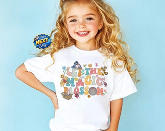 Pooh Let the Magic Blossom T-Shirt Disney Winnie the Pooh Summer Tee for Kids Disney Pooh and Friends Toddler Sweatshirt