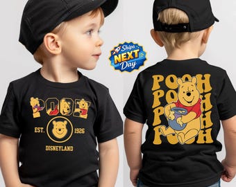 Disney Winnie the Pooh Shirt Two Sided Honey Bear Toddler Shirt Disney Trip Baby T-Shirt Disneyworld Honey Bear Pooh Toddler Shirts