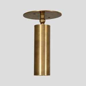 Brass Cylindrical Spotlight Fixture - Handmade Ceiling Flush Mount Lighting