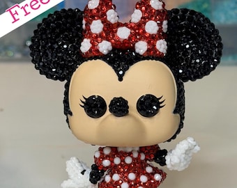 Minnie Mouse -  Bedazzle Funko Pop - Bling - Rhinestone
