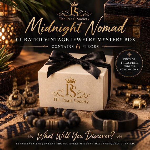 Vintage Jewelry Mystery Box | Midnight Nomad | Gift for Her | Nomad Boho | 6 Pieces
