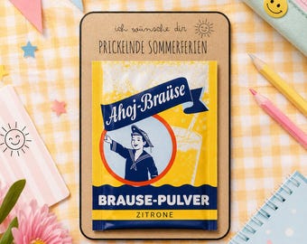 Regalo de vacaciones de verano Ahoj Brause – 4 tarjetas imprimibles | PDF A4 | Regalo para vacaciones escolares | Regalo para profesores | Descarga digital