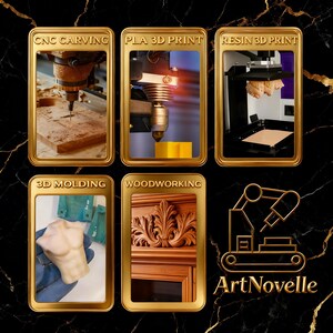Ornate Baroque Frame STL Bundle – 10 Rococo Mirror CNC Wood Carving Files image 8
