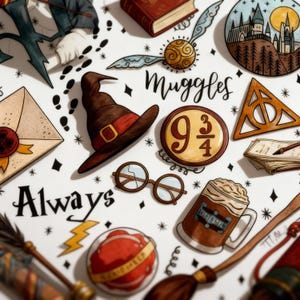 Wizard World SVG Bundle | Magic School Clipart | Witchcraft & Wizardry Vector | Flying Car Owl | Butter Beer Sticker | Cricut Files | PNG