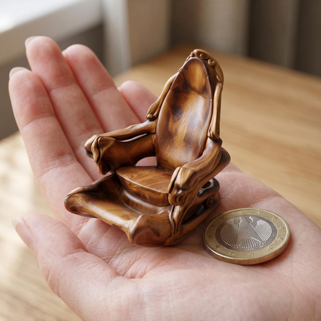 Art Nouveau Rocking Chair 3D STL Model • Biomorphic Sculptural Lounge ...