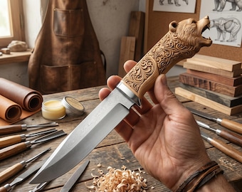 Impugnatura per coltello Grizzly Primal STL – Modello 3D dell'impugnatura dell'orso ruggente per fabbri CNC