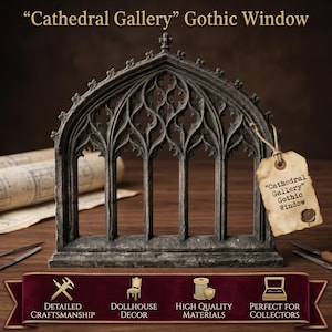 Gothic Window STL – 5-Bay Cathedral Gallery Architectural Frame (Digital Download)