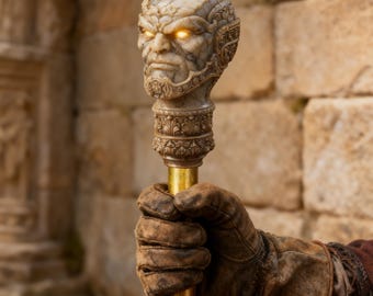 Stoic Oracle Pommel STL – Walking Cane Topper, Gear Shift Knob 3D Print File