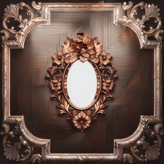 Ornate Baroque Frame STL Bundle – 10 Rococo Mirror CNC Wood Carving Files