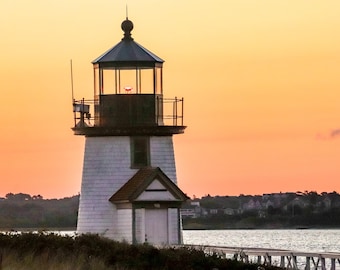 Latarnia morska Brant Point o świcie, wyspa Nantucket