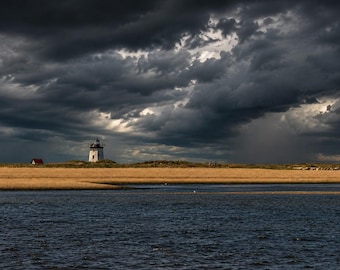 Światło Wood End przed burzą, Provincetown Cape Cod