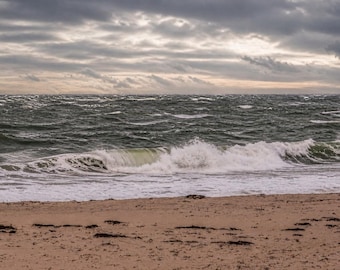 Poranek po sztormie północno-wschodnim na Cape Cod National Seashore