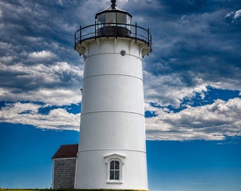 Odbitka latarni morskiej Nobska, fotografia Woods Hole Cape Cod