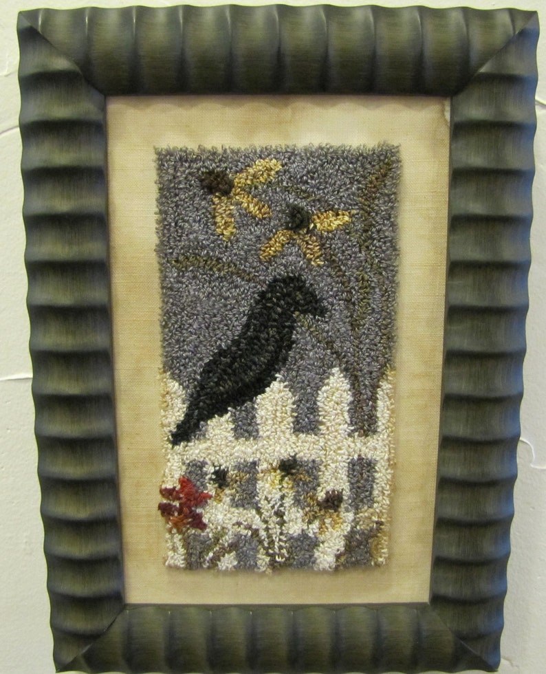 Primitive Punch Needle Crow Season Pattern - Etsy