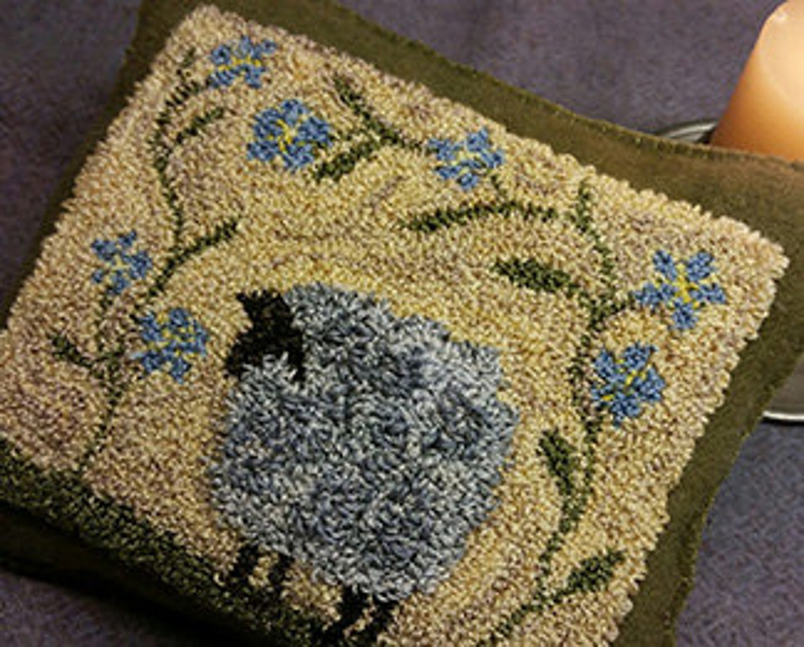 Primitive Punch Needle Pattern Me Not Etsy