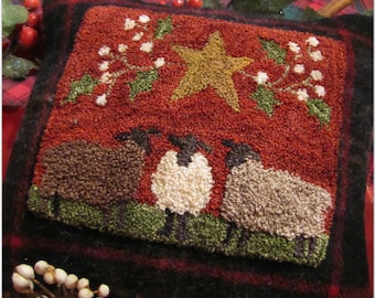 3 Shades of Sheep Punchneedle Pattern