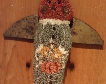 Primitive Punchneedle Autumn Angel Pattern