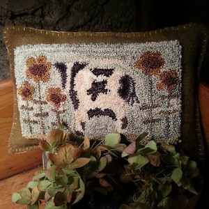 Primitive Punchneedle Pattern Sunflower Sally