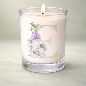 Baby Collection “Safari II” Initial Candle (20 Pack) Hand-Poured Soy Wax Candle