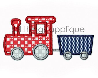 Train 1 Applique Design - 4 Sizes - INSTANT DOWNLOAD