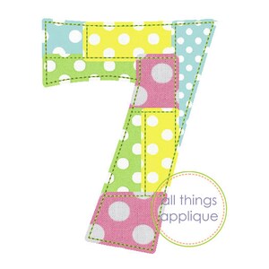 Patchwork Number Set Applique Design - Numbers 0-9 - Bean Stitch - #982 ...