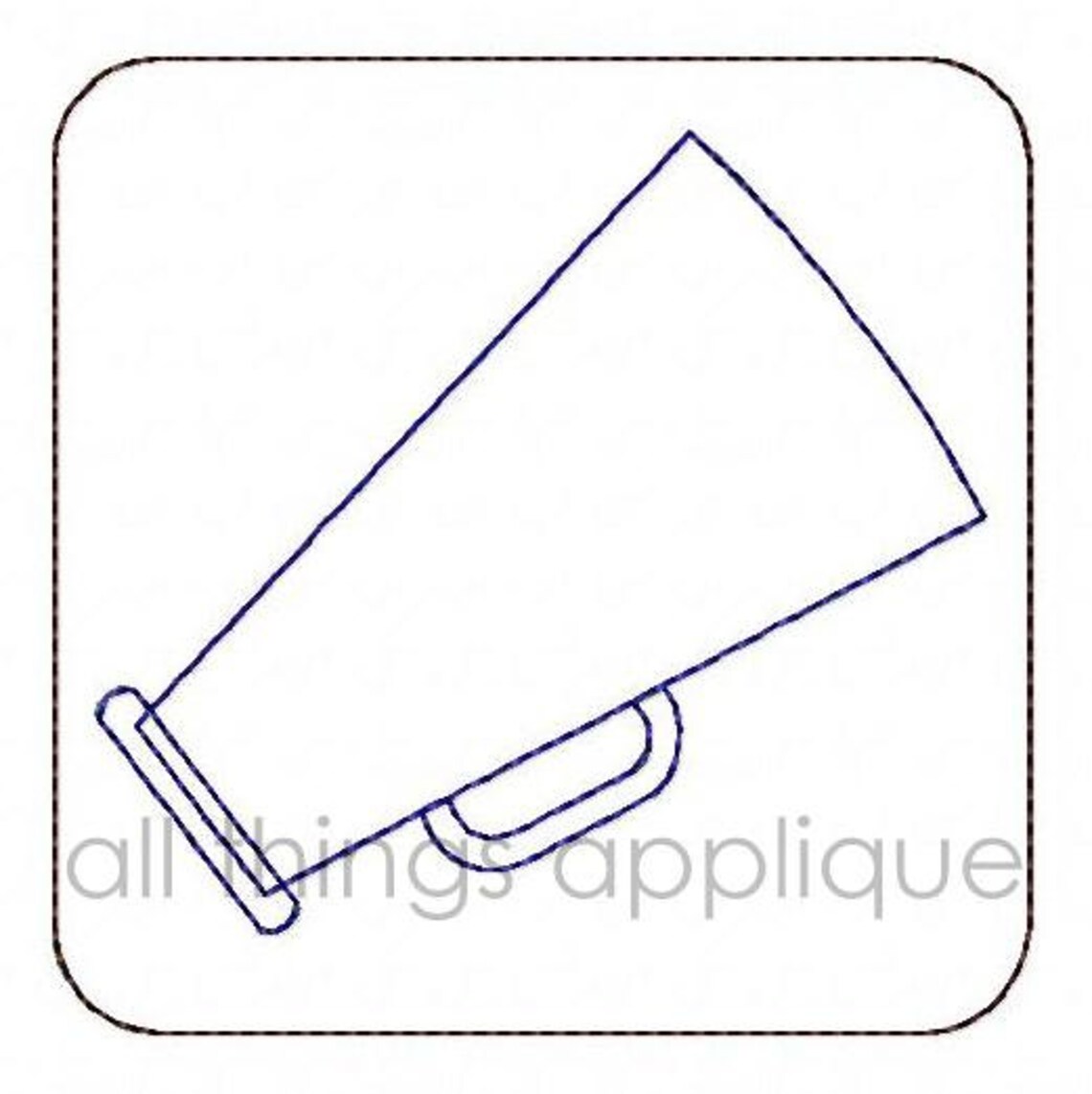 Megaphone Patch 2 Applique Design Satin Zig Zag AND Bean Etsy