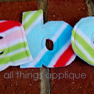 Applique Font Lowercase Raggy Alphabet Letters - Machine Embroidery Design - 3 Sizes - Toy or Applique - INSTANT DOWNLOAD