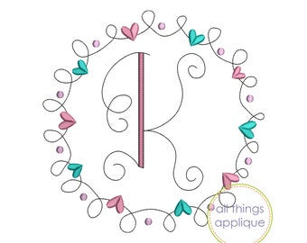 Valentine Embroidery Frame 1 (#1517) - INSTANT DOWNLOAD - 4 Sizes