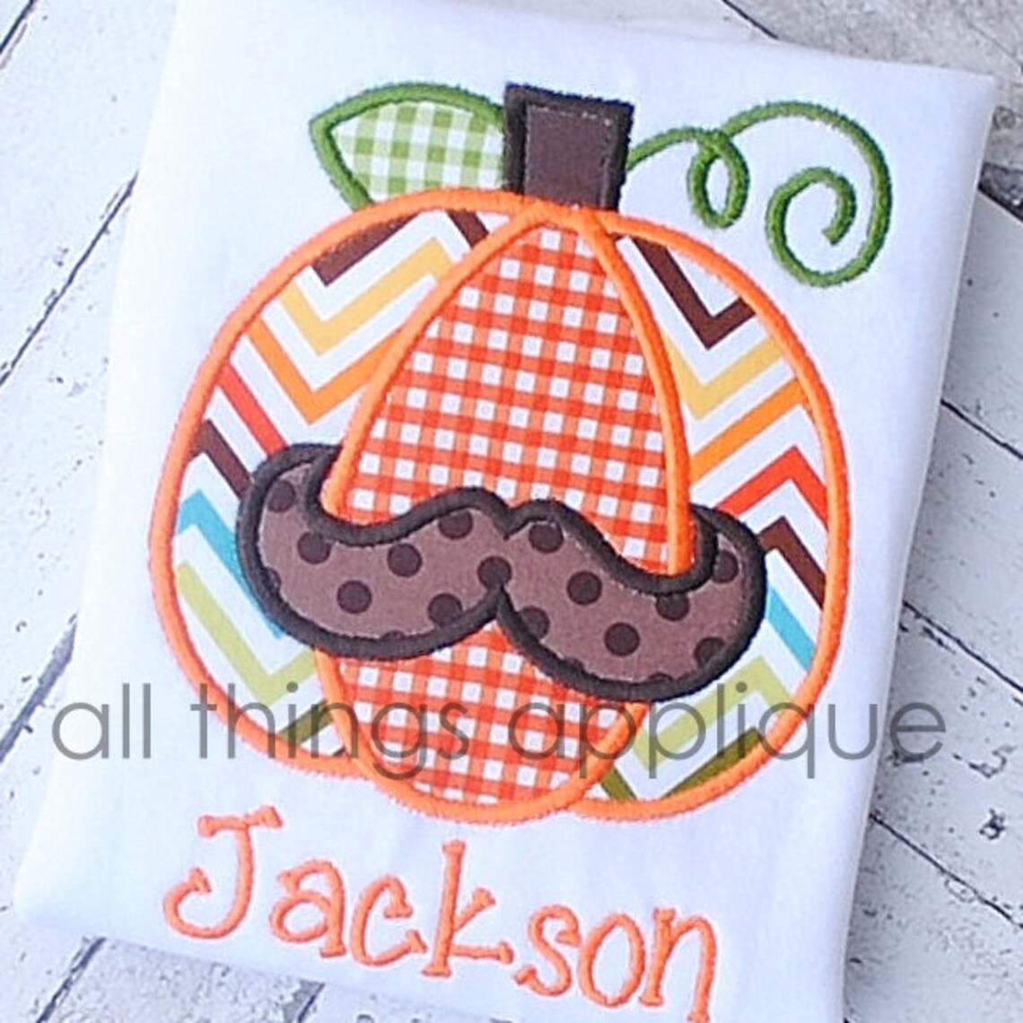 Mustache Pumpkin Applique Design 4 Sizes INSTANT DOWNLOAD - Etsy