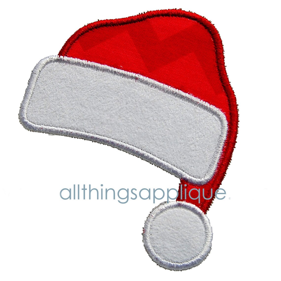 Santa Hat Applique Christmas Applique Design 3 Sizes Etsy