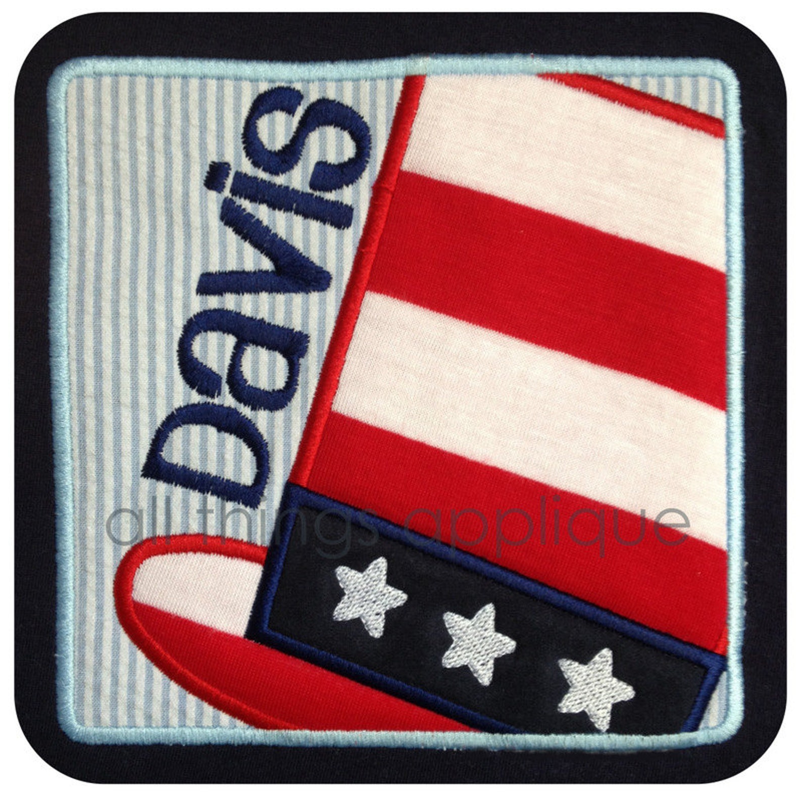 Uncle Sam Hat Machine Embroidery Applique Design 4th July Etsy