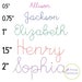 Eliza Quick Vintage Bean Stitch Script Font for Machine Embroidery by ...