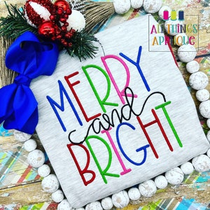 Be Merry Christmas Ornament Embroidery Designs for Machine Embroidery - Be Merry, Merry and Bright, Married