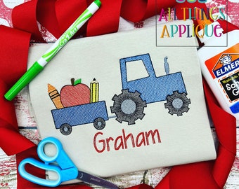 Sketch Stitch Broderidesign för tillbaka till skolan med Apple Pencil och Crayon av All Things Applique
