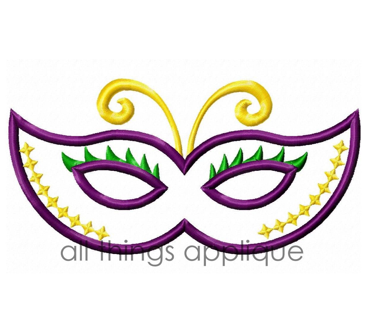 mardi gras mask applique