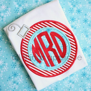 Circle Monogram Ornament Applique Design - 4 Sizes - INSTANT DOWNLOAD