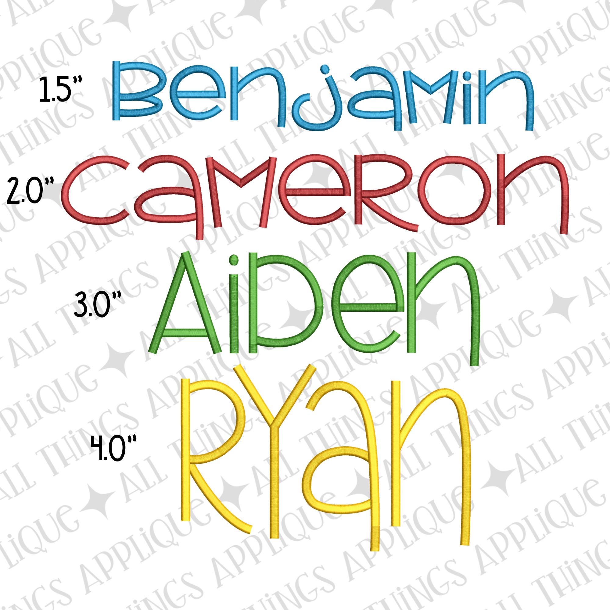 Cameron Graphic Lettering Cameron Machine Embroidery Font - With Alternate Letters and 5 Sizes ...
