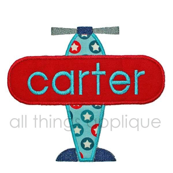 Embroidery Design - Airplane Applique Design - Boy - Transportation -…