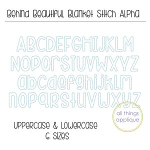 Behind Beautiful Blanket Stitch Alpha 1102 26 Letters Upper and Lower 6 ...