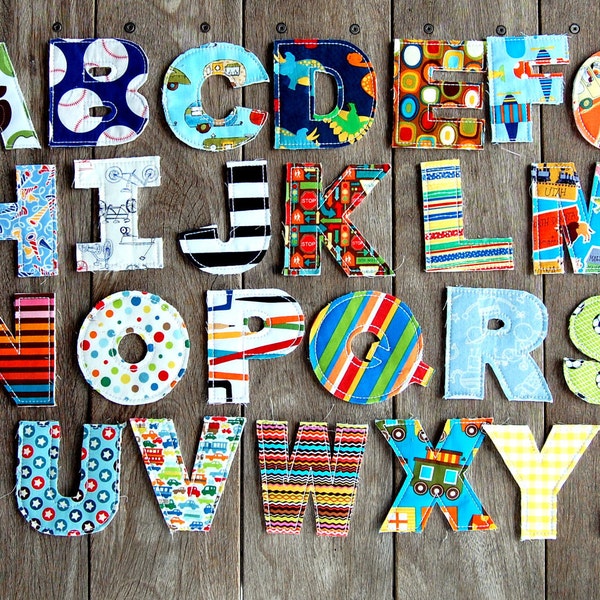 Raggy Alphabet Letters - Machine Embroidery Design - 3 Sizes - Toy or Applique - INSTANT DOWNLOAD