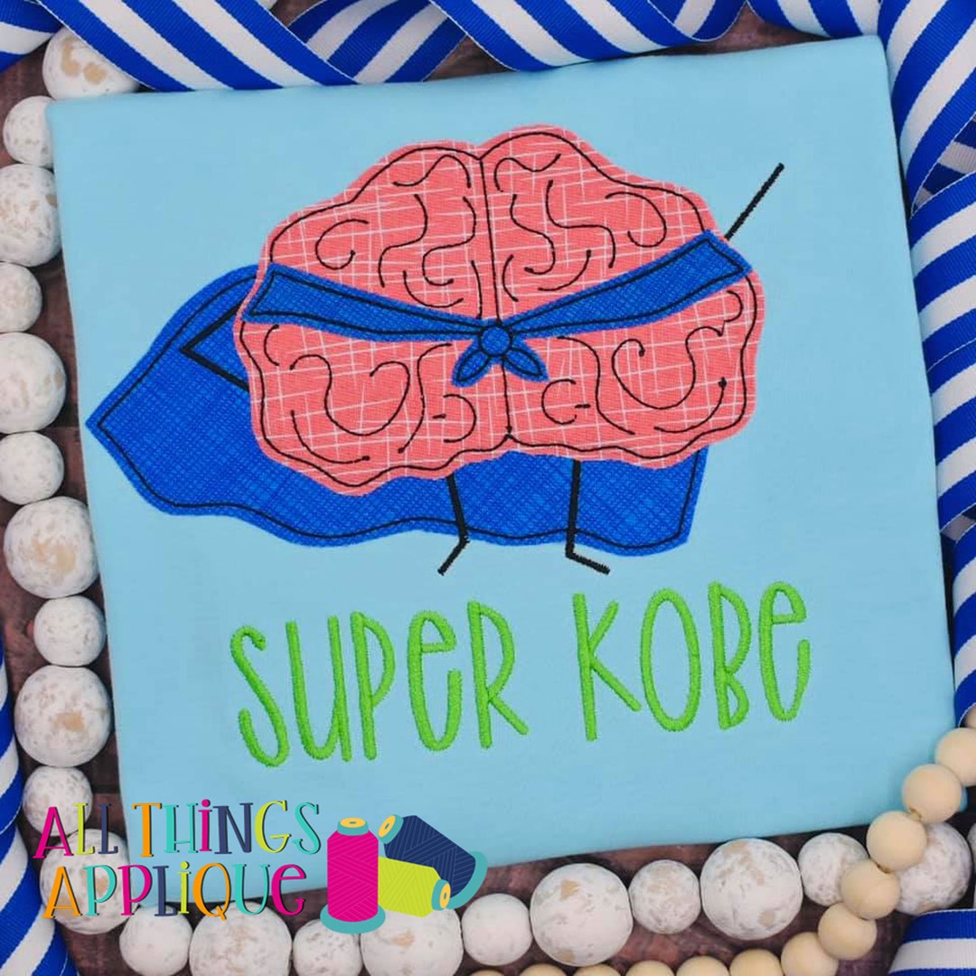 Super Brain Applique Design - Smart Science Embroidery Design - Super ...