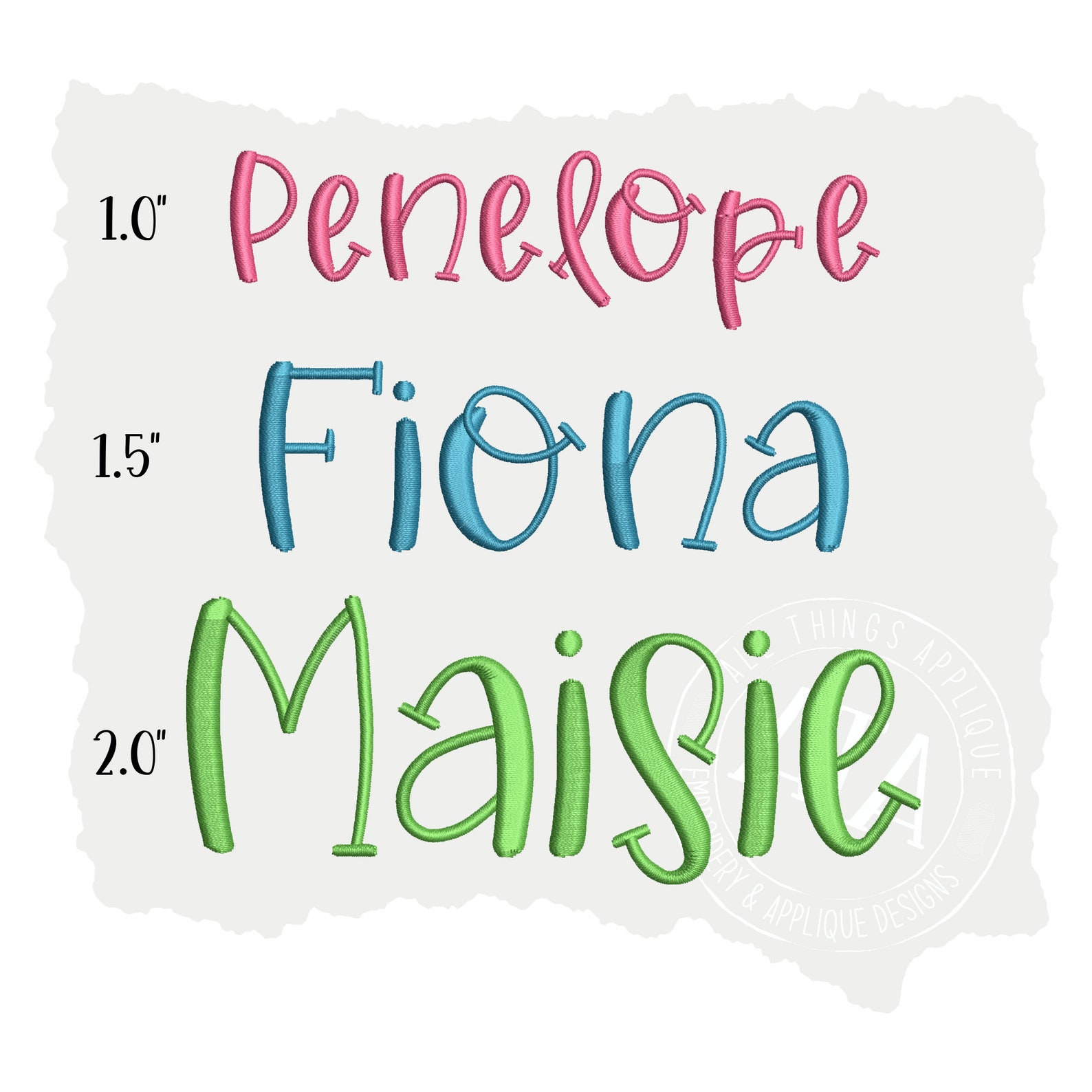 Kinsley Embroidery Font for Machine Embroidery - Whimsical and Fun ...