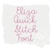 Eliza Quick Vintage Bean Stitch Script Font for Machine | Etsy