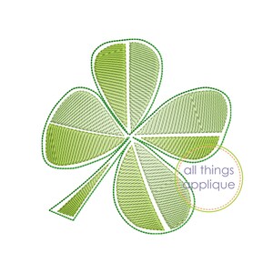 Sketch Stitch Shamrock St. Patrick&#39;s Day Embroidery Design (#1279) - St. Patrick&#39;s Day Embroidery Design - INSTANT DOWNLOAD